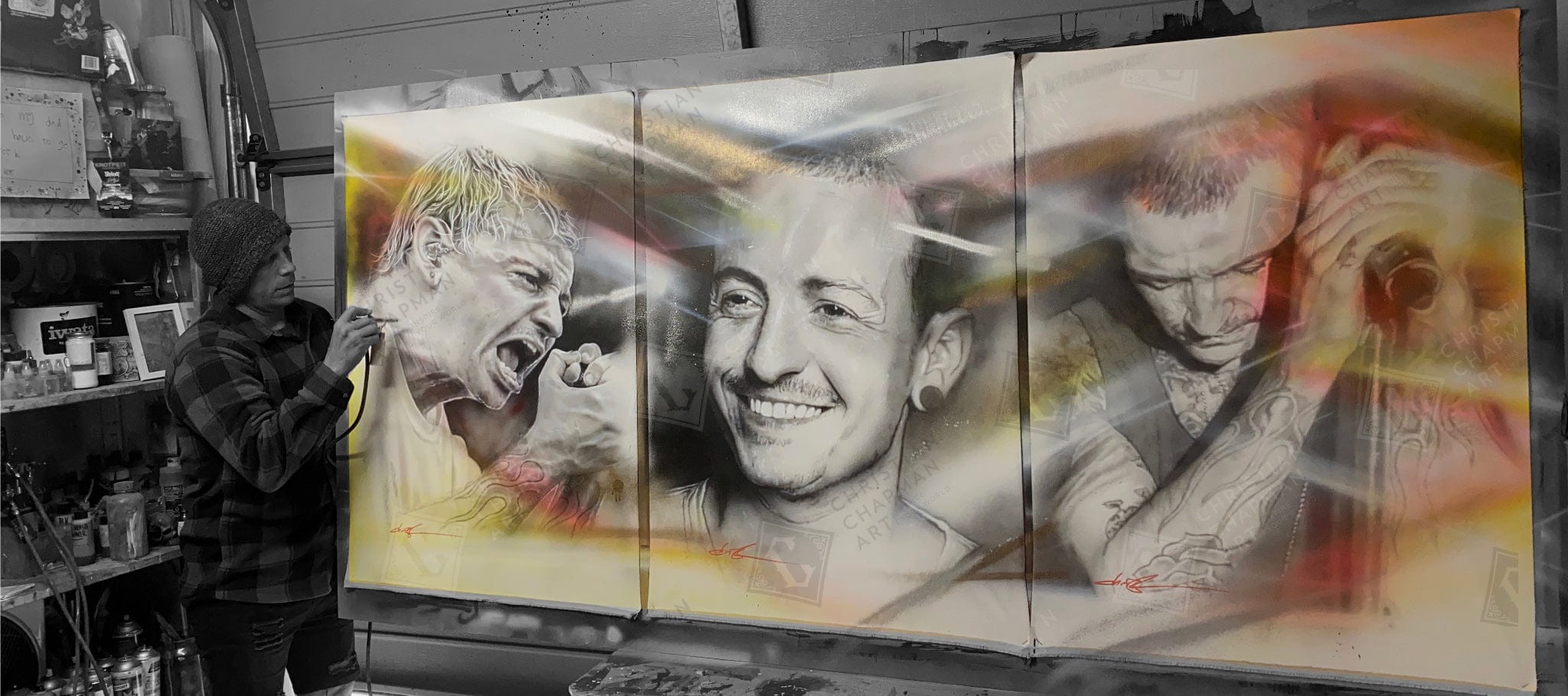 'Chester's Legacy: Triptych Tribute'