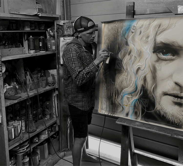 'Layne in Sepia & Turquoise'