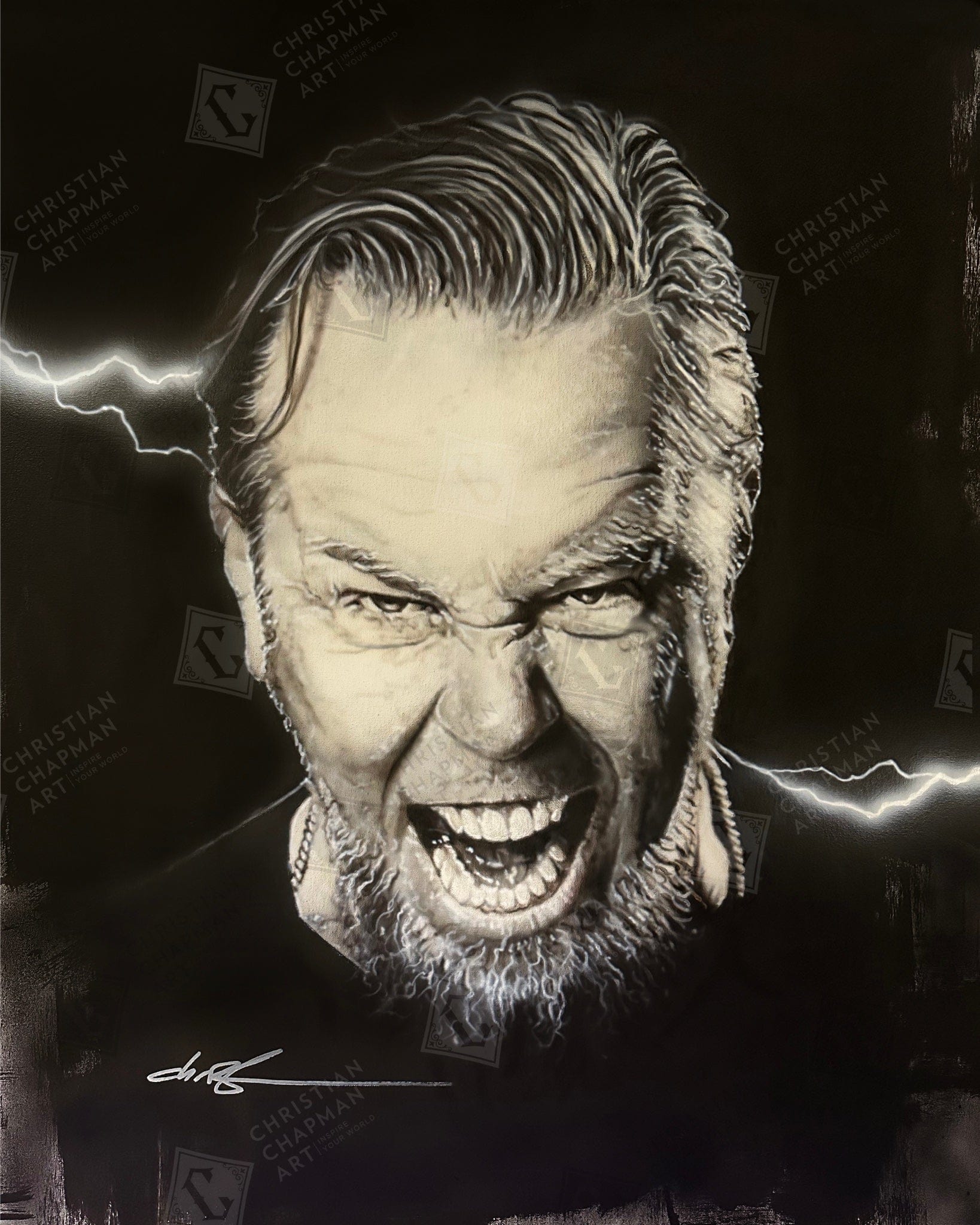 'Metallica's Icon: Hetfield Triptych'