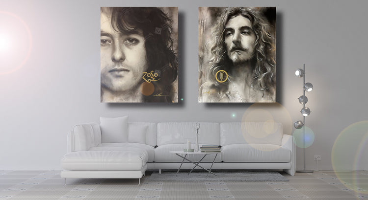 'Robert Plant & Jimmy Page Diptych'