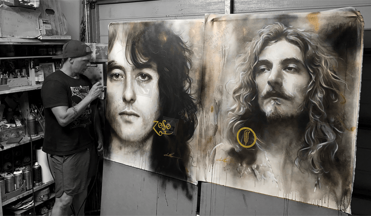 'Robert Plant & Jimmy Page Diptych'