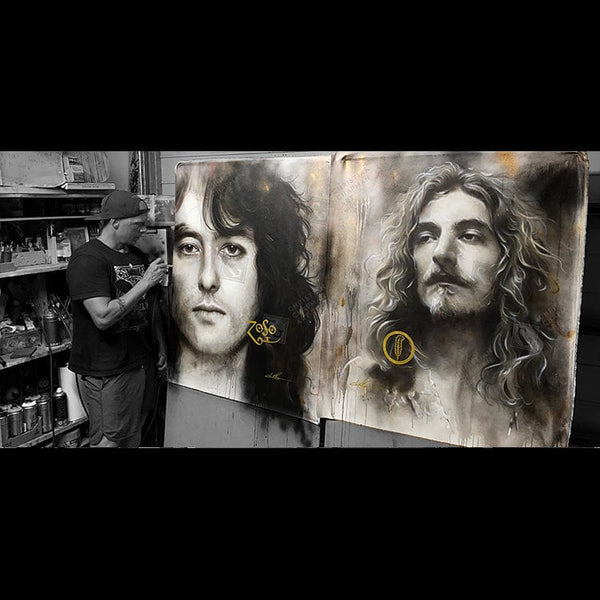 'Robert Plant & Jimmy Page Diptych'